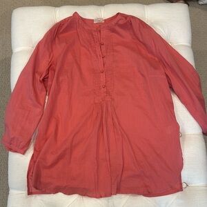 Anokhi tunic blouse in coral size L